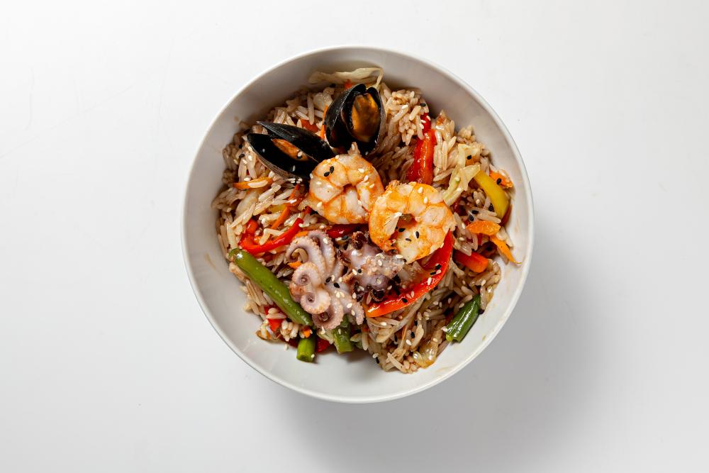 Seafood Stir-Fry /Rice