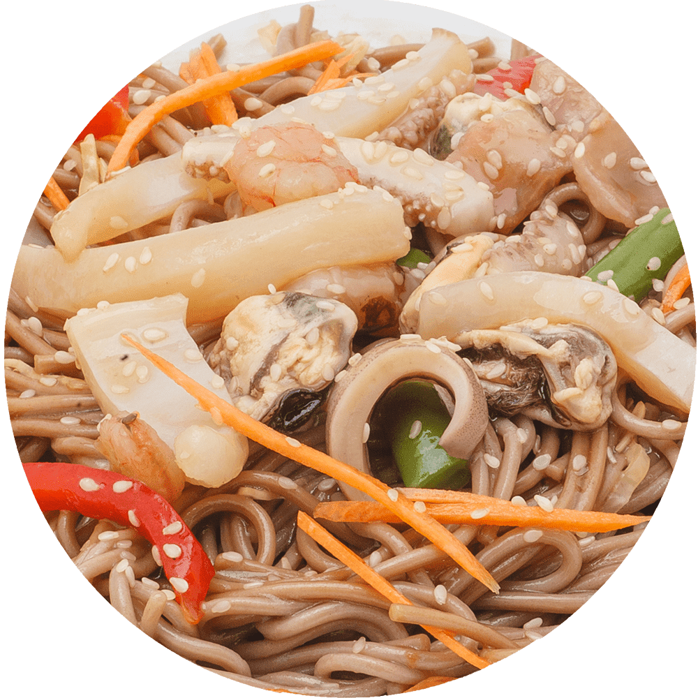 Seafood Stir-Fry/Buckwheat noodles